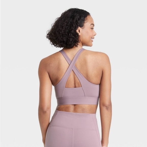 Women's Medium Support Square Neck
Crossback Sports Bra  Light
Mauve - Picture 1 of 8
